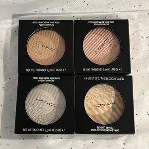 MAC Mineralized Highlighter all 4 show gold, beamin,soft frost,double gleam BNIB